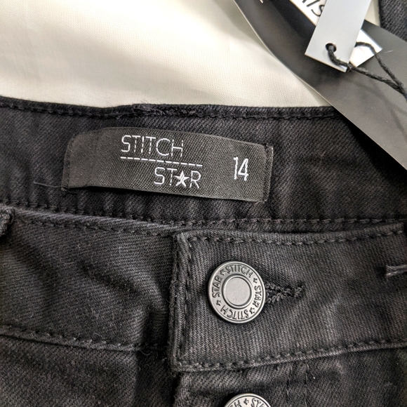 Stitch Star Women's High Rise Flare Leg Jeans - Picture 6 of 11